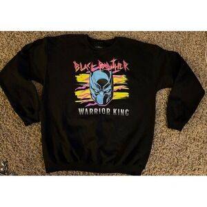New Marvel Avengers Sweatshirt Size XL Black Panther Warrior King Graphic‎ Print